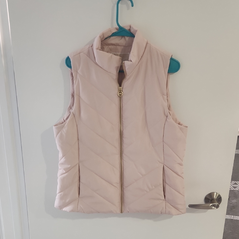MICHAEL Michael Kors Light Pink Quilted Vest